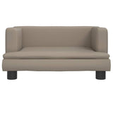 VIDAXXL HUND BED 60X40X30 cm Kunstig læder cappuccino farvet