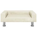 Vidaxxl hundeseng 70x45x26,5 cm fløjlscremefarvet