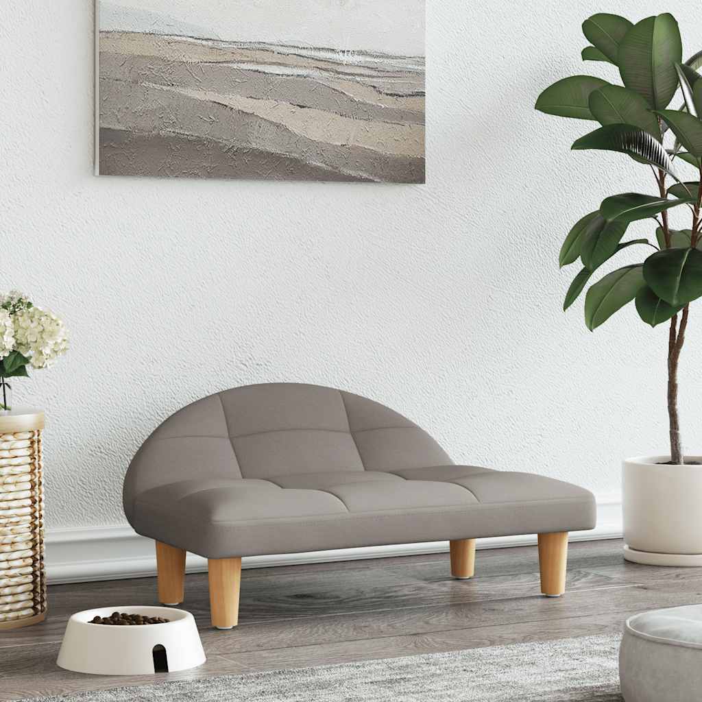 VidaXL dog bed 70x52x30 cm fabric taupe
