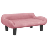 VidaXL hundeseng 70x40x24 cm fløjlsrosa