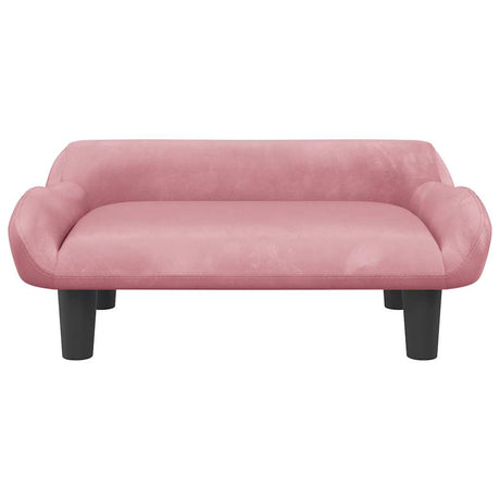 VidaXL hundeseng 70x40x24 cm fløjlsrosa