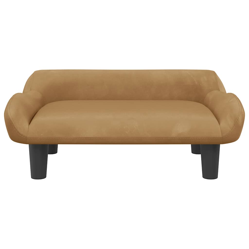 Vidaxl Dog Basket 70x40x24 cm Velvet Brown