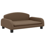 VidaXL hundeseng 70x45x30 cm stof brun