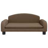 VidaXL hundeseng 70x45x30 cm stof brun