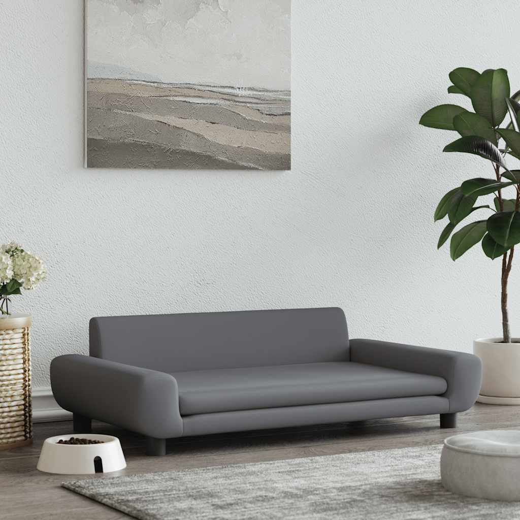 Vidaxl Dog Basket 100x54x33 cm fløjl mørkegrå