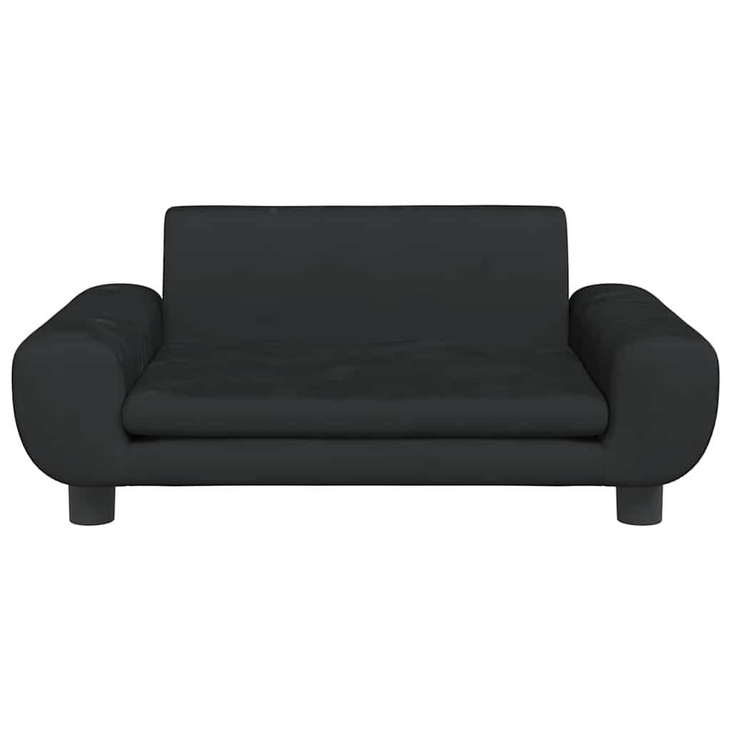 Vidaxl Dog Basket 70x45x33 cm Velvet Black