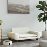 VIDAXXL Dog seng 70x45x33 cm fløjlcreme farvet