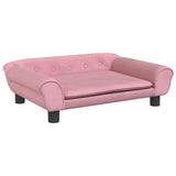 VidaXL hundeseng 70x48x22 cm fløjlsrosa