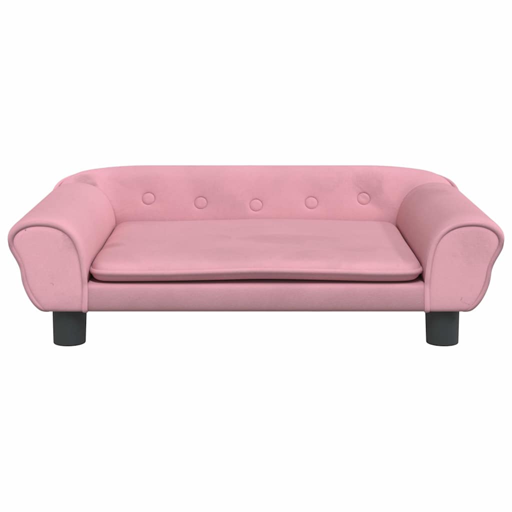 VidaXL hundeseng 70x48x22 cm fløjlsrosa