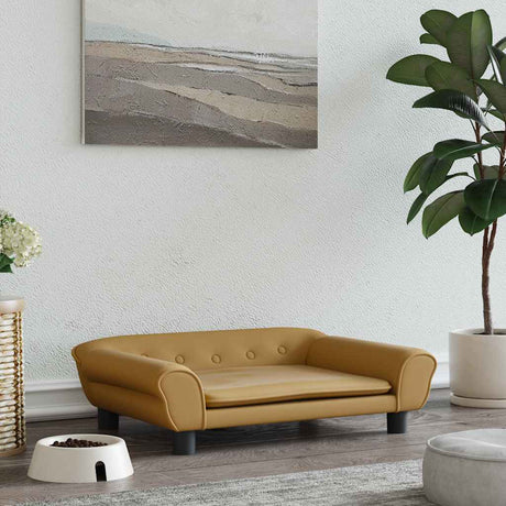 Vidaxxl hundeseng 70x48x22 cm fløjlsbrun
