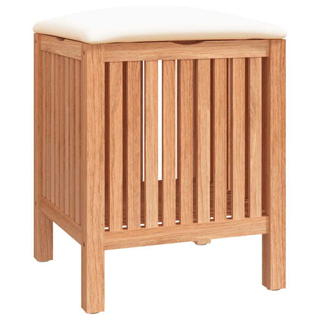 Vidaxl badeværelse afføring 40.5x40x52 cm fast valnødstræ