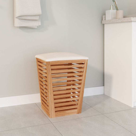 Vidaxl badeværelse afføring 40.5x40.5x56 cm fast valnødstræ
