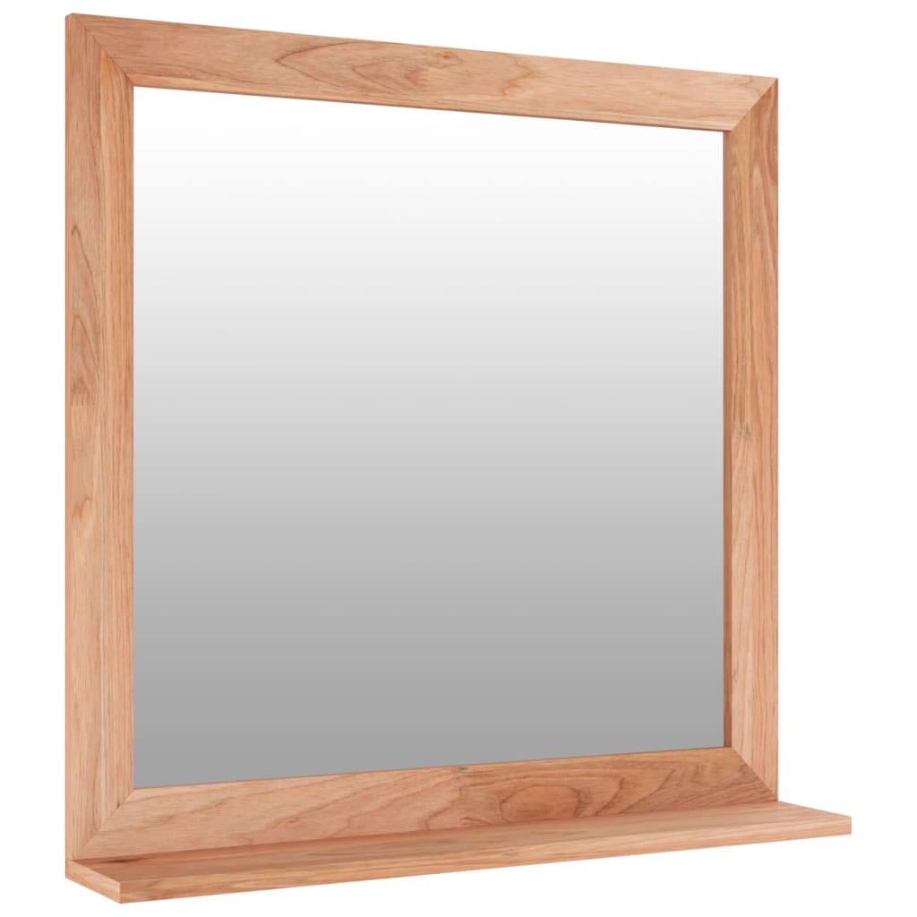 Vidaxl Wall Mirror 55x55 cm Solid valnødstræ