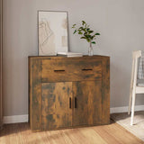 Vidaxl dressoir 80x33x70 cm bewerkt hout gerookt eikenkleurig