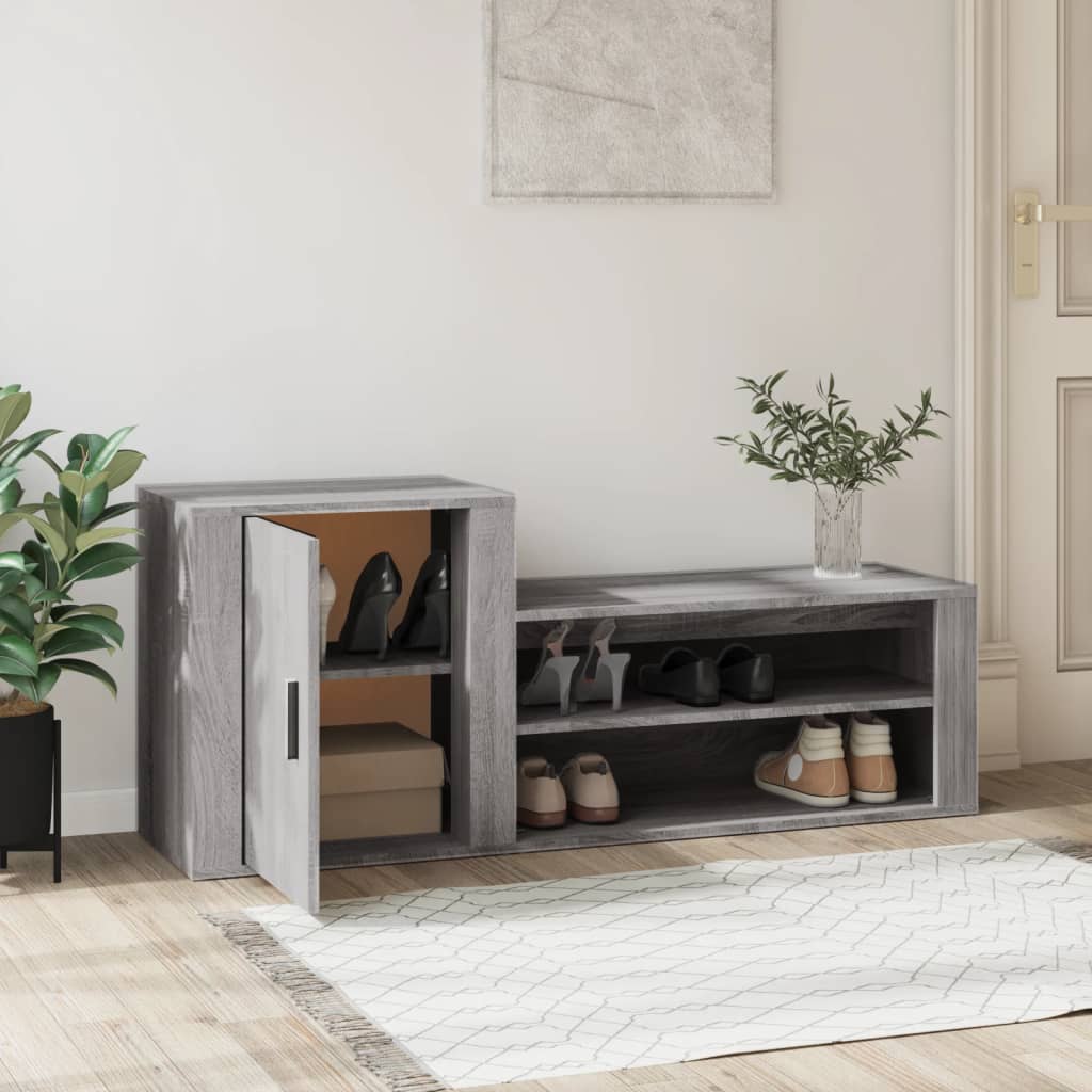 Vidaxl Shoe Cabinet 130x35x54 cm Property Wood Grey Sonoma