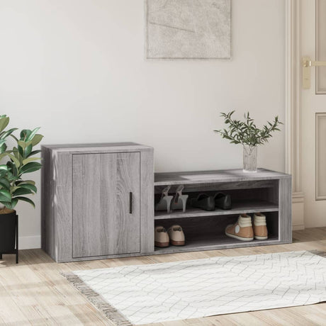 Vidaxl Shoe Cabinet 130x35x54 cm Property Wood Grey Sonoma