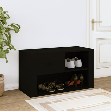 Vidaxl Shoe Cabinet 80x35x45 cm Property Wood Black