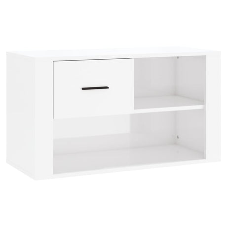 Vidaxl Shoe Cabinet 80x35x45 cm Property Wood High Gloss White