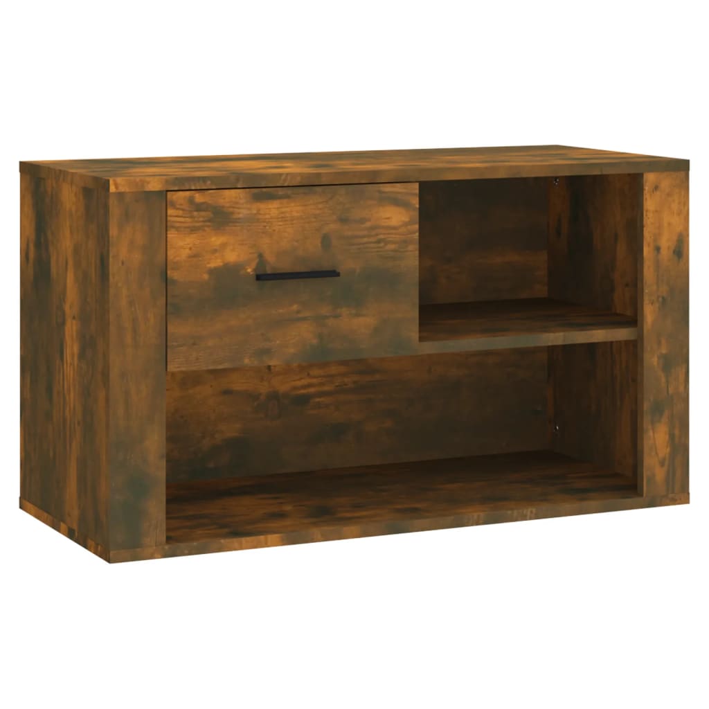 Vidaxl Shoe Cabinet 80x35x45 cm Property Wood Røget eg Farvet