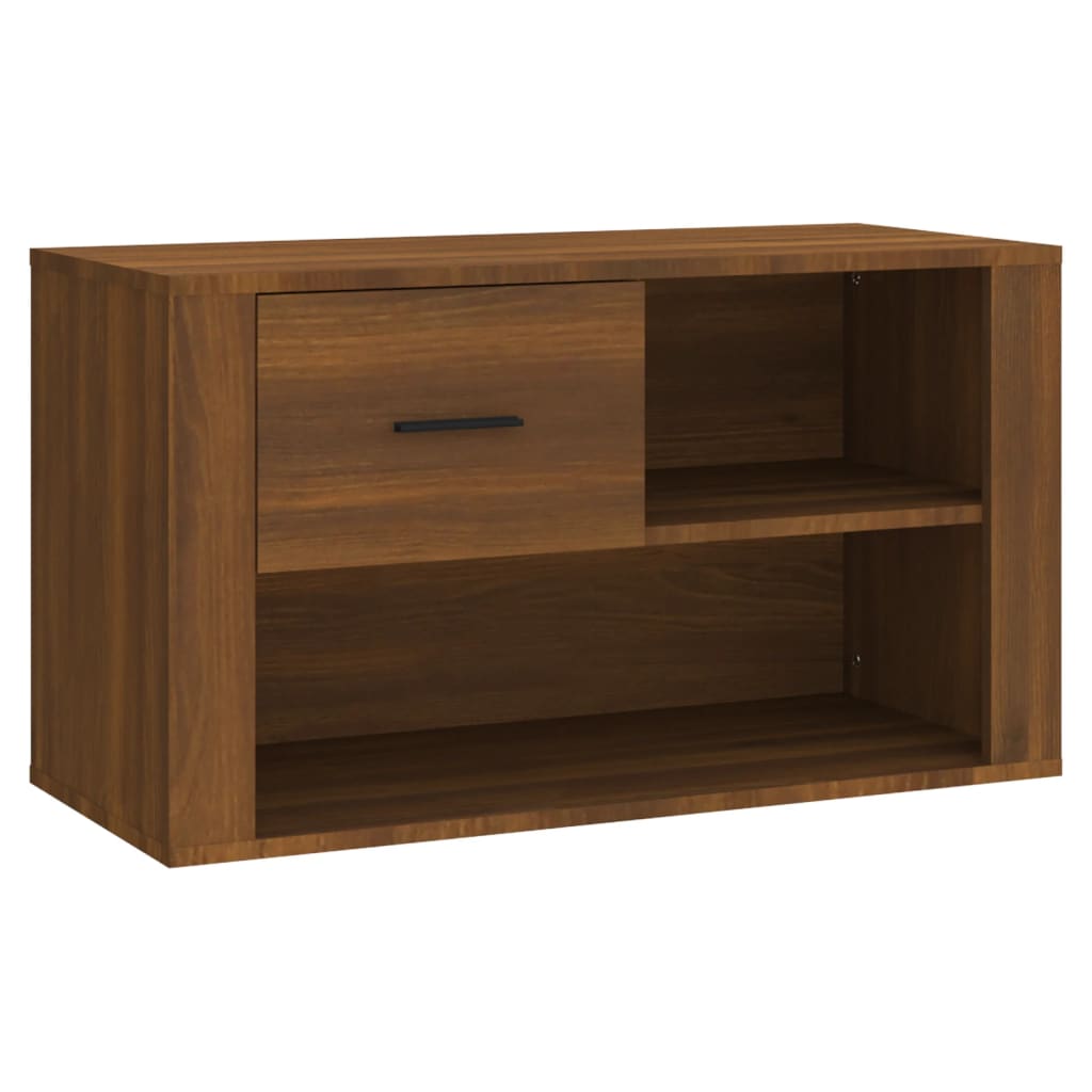 Vidaxl Shoe Cabinet 80x35x45 cm Property Wood Brown Oak Color