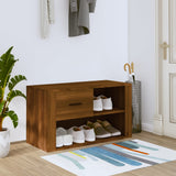 Vidaxl Shoe Cabinet 80x35x45 cm Property Wood Brown Oak Color