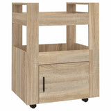 Vidaxl keukentrolley 60x45x80 cm bewerkt hout sonoma eikenkleurig