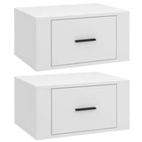 Vidaxl nachtkastjes 2 st wandgemonteerd 50x36x25 cm wit