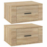 Vidaxl nachtkastjes 2 st wandgemonteerd 50x36x25 cm sonoma eikenkleur