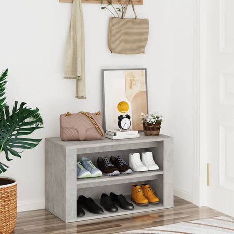 Vidaxl Shoe Cabinet 75x35x45 cm Forarbejdet træ Betongrijs