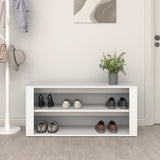 Vidaxl Shoe Rack 100x35x45 cm forarbejdet træhvide