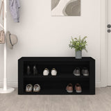 Vidaxl Shoe Rack 100x35x45 cm Property Wood Black