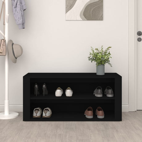 Vidaxl Shoe Rack 100x35x45 cm Property Wood Black
