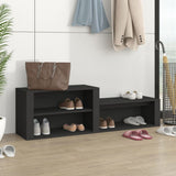 Vidaxl Shoe Cabinet 150x35x45 cm Property Wood Black