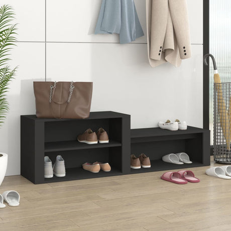 Vidaxl Shoe Cabinet 150x35x45 cm Property Wood Black