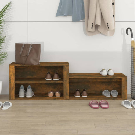 Vidaxl Shoe Cabinet 150x35x45 cm Property Wood Røget eg Farvet