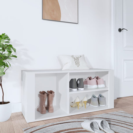 Vidaxl Shoe Cabinet 100x35x45 cm Property Wood White