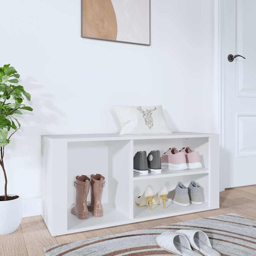 Vidaxl Shoe Cabinet 100x35x45 cm Property Wood White