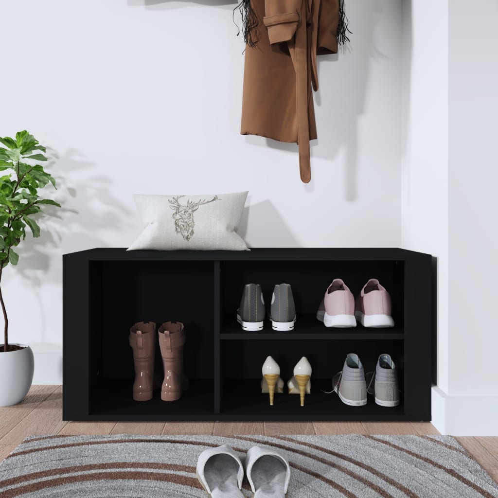 Vidaxl Shoe Cabinet 100x35x45 cm Property Wood Black