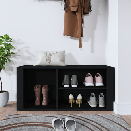 Vidaxl Shoe Cabinet 100x35x45 cm Property Wood Black