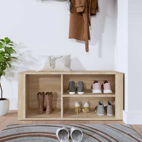 Vidaxl Shoe Cabinet 100x35x45 cm Properted Wood Sonoma Oak Farvet