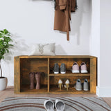 Vidaxl Shoe Cabinet 100x35x45 cm Property Wood Smoked Oak Farvet