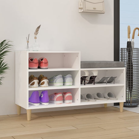 Vidaxl Shoe Cabinet 102x36x60 cm Property Wood White