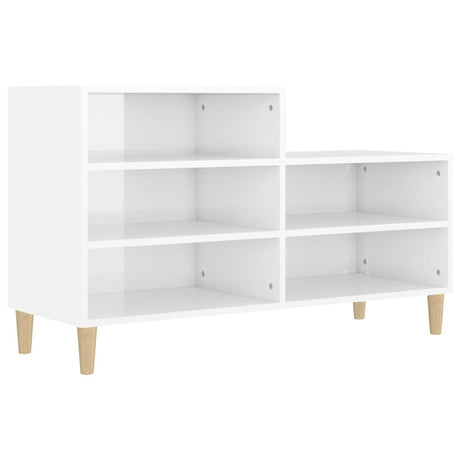 Vidaxl Shoe Cabinet 102x36x60 cm Forarbejdet træ Højglans hvid