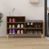 Vidaxl Shoe Cabinet 102x36x60 cm Property Wood Røget eg Farvet