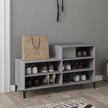 Vidaxl Shoe Cabinet 102x36x60 cm konstrueret træ sonoma grå