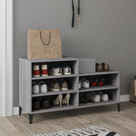 Vidaxl Shoe Cabinet 102x36x60 cm konstrueret træ sonoma grå