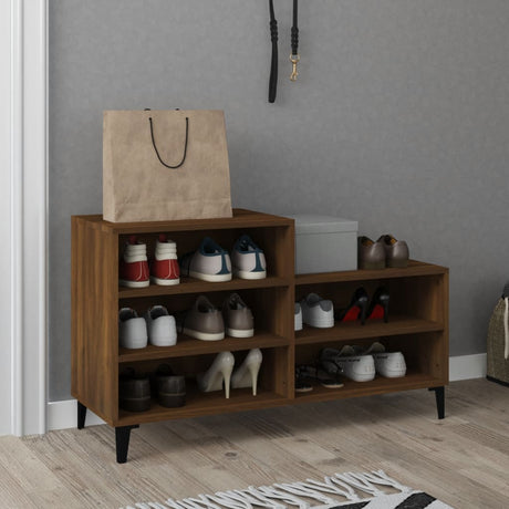 Vidaxl Shoe Cabinet 102x36x60 cm Property Wood Brown Oak Color