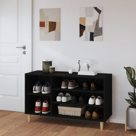 Vidaxl Shoe Cabinet 102x36x60 cm Property Wood Black