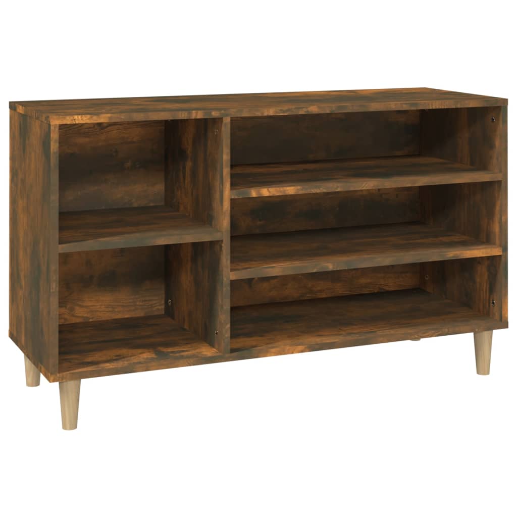 Vidaxl Shoe Cabinet 102x36x60 cm Property Wood Røget eg Farvet