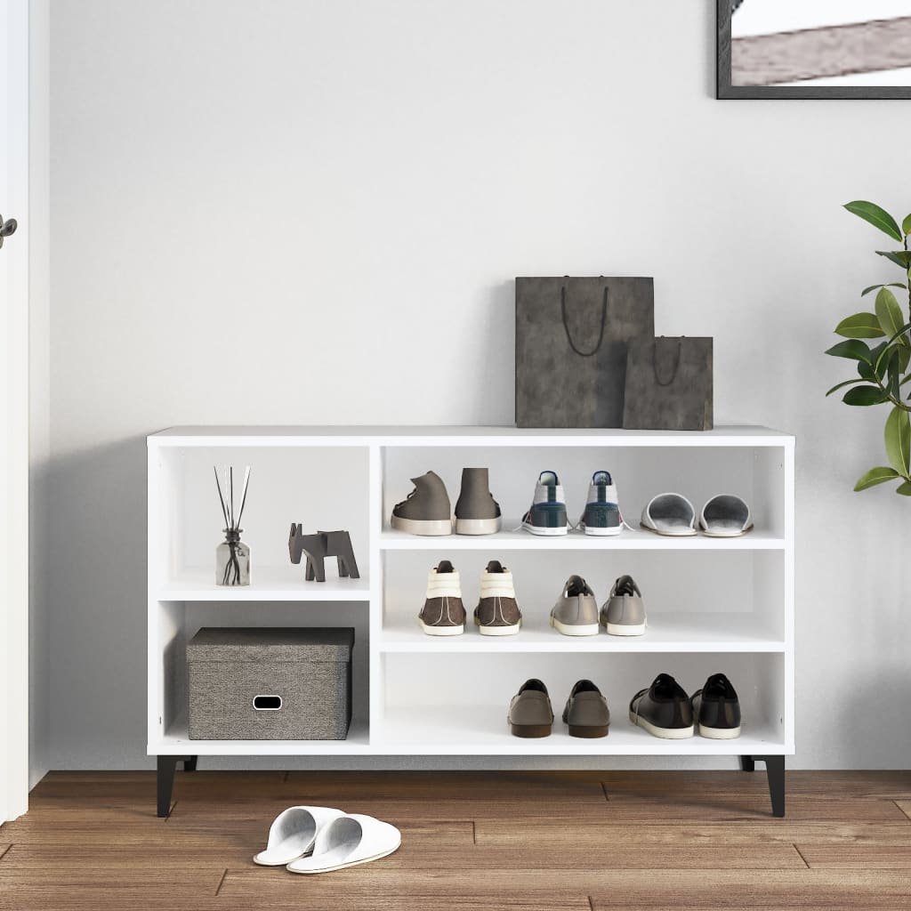 Vidaxl Shoe Cabinet 102x36x60 cm Property Wood White